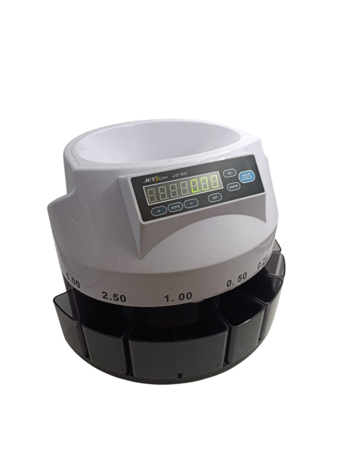 Jetcoin JC-80 Madeni Para Sayma Makinesi