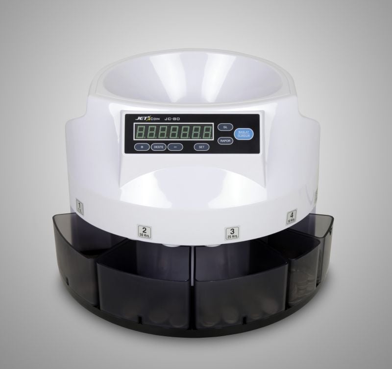 Jetcoin JC-80 Madeni Para Sayma Makinesi