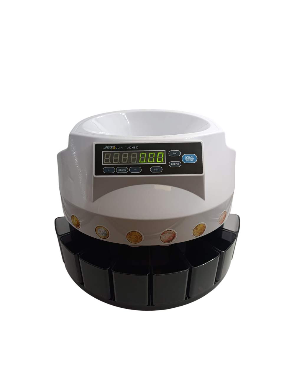Jetcoin JC-80 Madeni Para Sayma Makinesi (Euro)